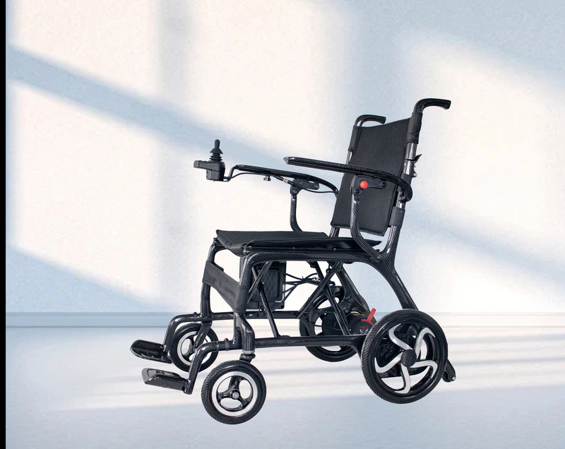 2024 Carbon Fibre Travel Folding Power Electric Ultra Lightweight Wheelchair for Sale